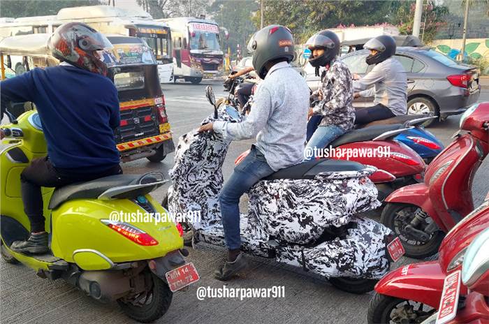 Husqvarna e-scooter spotted testing in India